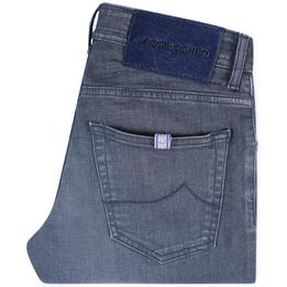 Overview image: JACOB COHËN  Jeans Nick Slim met donkerblauwe stiksels, donkergrijs