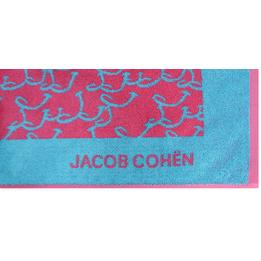 Overview second image: JACOB COHËN  Strandlaken van badstof kwaliteit, roze/blauw