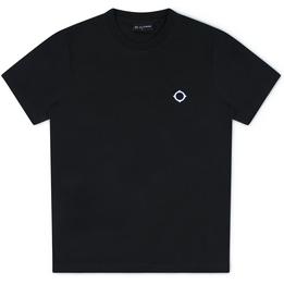 Overview image: MA.STRUM T-shirt met klein Compass logo, zwart