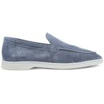 Product Color: AURÉLIEN Instapper Yacht Loafers van Softey® suède, jeansblauw