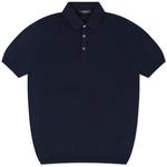 Product Color: TRUSSINI Poloshirt met parelmoer knopen, donkerblauw