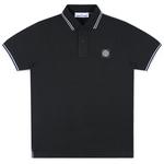 Product Color: STONE ISLAND Polo met embleem, zwart/wit