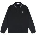 Product Color: STONE ISLAND Poloshirt met lange mouwen, zwart