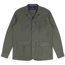 Overview image: EMANUEL BERG Safari jacket van pique kwaliteit, legergroen