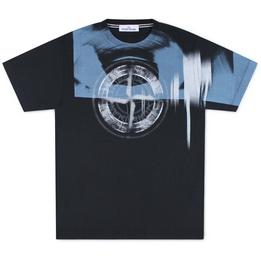 Overview image: STONE ISLAND T-shirt met Motion Saturation Two opdruk, zwart