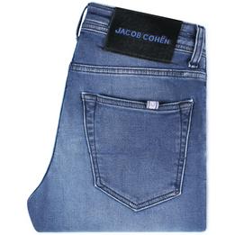 Overview image: JACOB COHËN  Jeans Nick Slim met donkere stiksels en blauwe details, washed