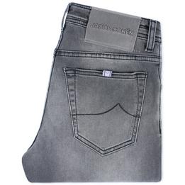 Overview image: JACOB COHËN  Jeans Nick met zwarte stiksels en washed look, grijs