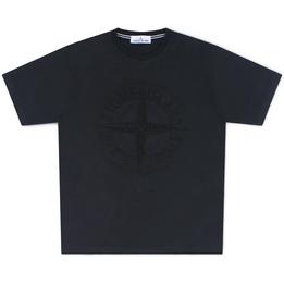 Overview image: STONE ISLAND T-shirt met geborduurd logo, zwart