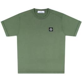 Overview image: STONE ISLAND T-shirt met logo op borst, groen