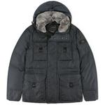 Product Color: PEUTEREY Winterjas Aiptek Fur met bontkraag en opgestikte zakken, zwart