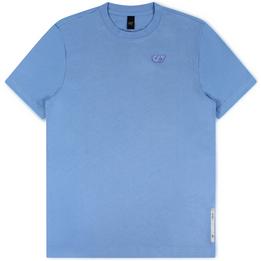 Overview image: ALPHA TAURI T-shirt met klein logo, blauw