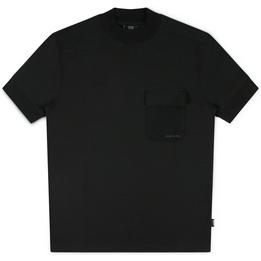 Overview image: GENTI T-shirt van sweatstof, zwart