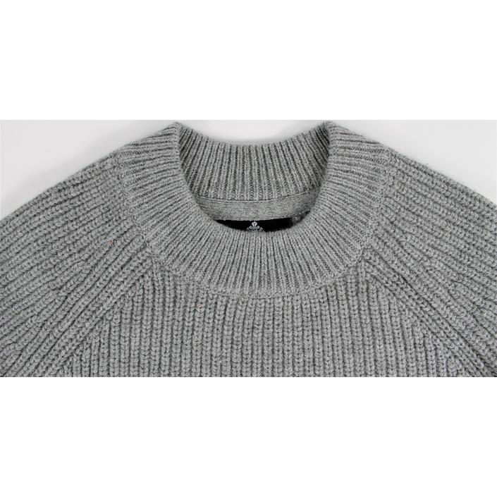 lyle and scott wintertrui winter knittrui knitwear trui crewneck jumper ronde hals, grijs grey lichtgrijs lict light 