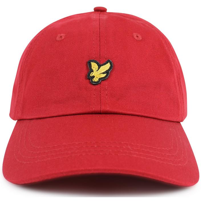 lyle and scott pet cap hat headwear basis basic asseccoires accessoires eagle adelaar, rood red 1