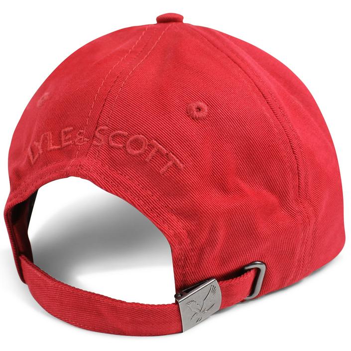 lyle and scott pet cap hat headwear basis basic asseccoires accessoires eagle adelaar, rood red 