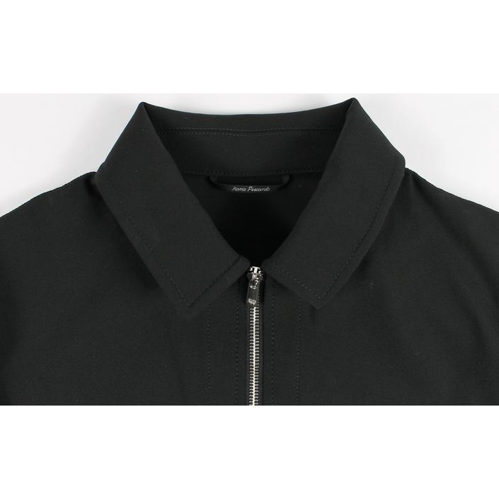 marco pescarolo jasje jas jacket urus overshirt shirt zip zipper rits, zwart black dark donker nero 1