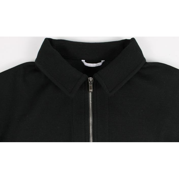 marco pescarolo jasje jas jacket avi jersey stretch overshirt shirt zip zipper rits, zwart black dark donker nero