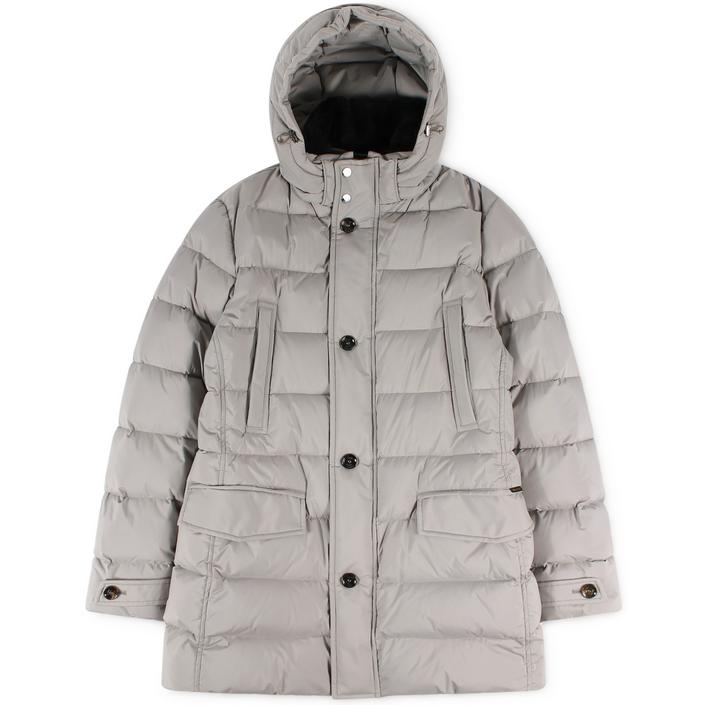 moorer saturno jas jack winter winterjas jacket parka down donsjas dons fur, beige light licht grey lichtgrijs grijs 1