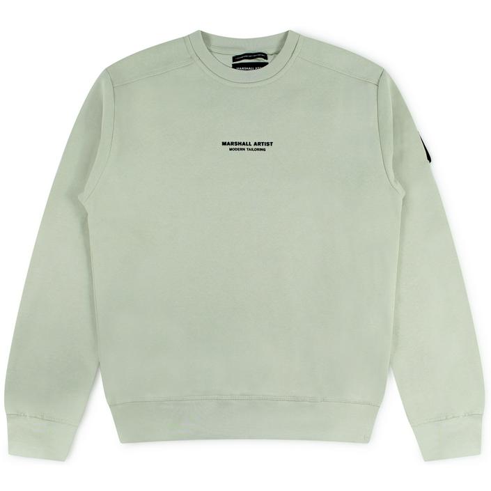 marshall artist sweater sweattrui trui ronde hals crewneck crew neck logo sweatshirt, groen green lichtgroen light lime licht 1