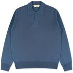 Product Color: AURÉLIEN Poloshirt van Cashwool® kwaliteit, blauw