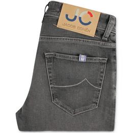 jacob cohen jeans spijkerbroek nick slim donkergrijs - tijssen mode