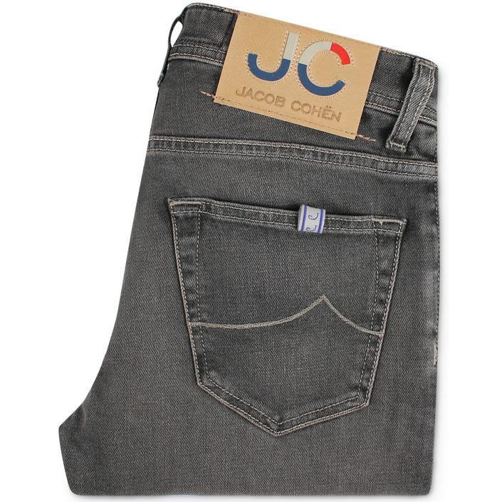 jacob cohen jeans denim spijkerbroek broek 5pocket nick slim nickslim, grijs donkergrijs antraciet grey dark graphite