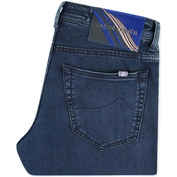 jacob cohen jeans denim spijkerbroek broek 5pocket nick slim nickslim, donker donkerblauw dark navy blauw darkwash 1
