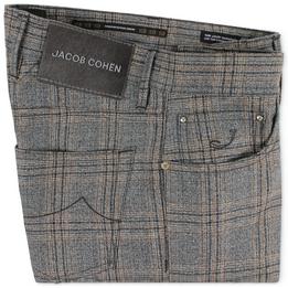 jacob cohen pantalon broek bruin zwart ruit geruit - tijssen mode