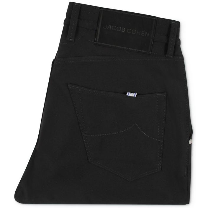 jacob cohen broek trousers 5pocket 5 pocket pharell active stretch, zwart black dark donker nero