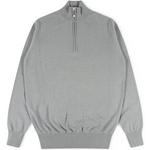 Product Color: DORIANI Cashmere trui met opstaande kraag en ritssluiting, lichtgrijs