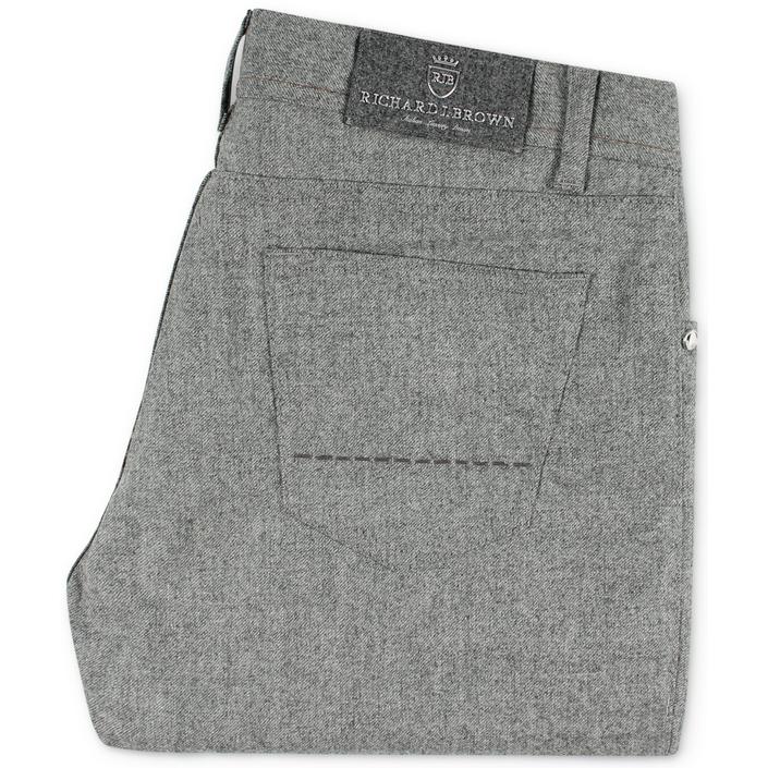 richard j brown broek pantalon 5pocket trousers tokyo winter wol wool, lichtgrijs licht light grey silver grijs 1