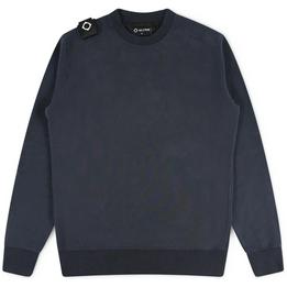 Overview image: MA.STRUM Sweater Core met embleem, donkerblauw