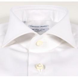Overview second image: EMANUELE MAFFEIS ALL DAY LONG strijkvrij overhemd met widespread boord, wit
