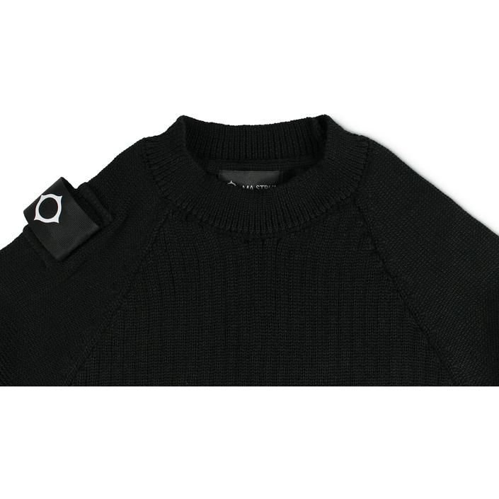 mastrum ma strum knitwear crew neck crewneck ronde hals trui jumper sweater shirt sweatshirt, zwart black dark donker nero 1