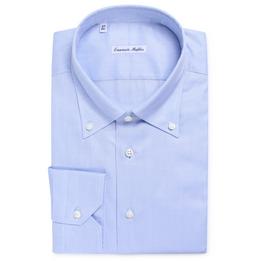 Overview image: EMANUELE MAFFEIS Lichtblauw Oxford overhemd met button down boord