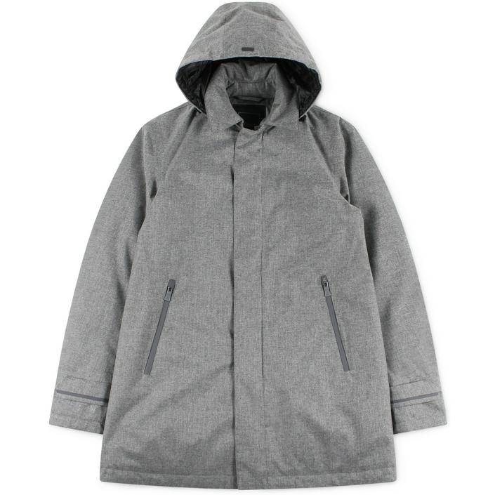 herno laminar jas jasje jacket donsjas dons down coat trenchcoat parka, grijs grey lichtgrijs licht light silver 1