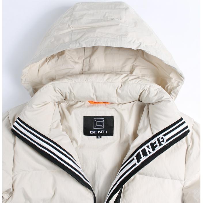 genti bomber winterjas winter jas jacket down donsjas puffer, wit ecru licht light offwhite off white beige