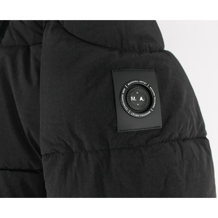 marshall artist jas jacket puffer dons down donsjas winterjas bomber, zwart black dark donker nero