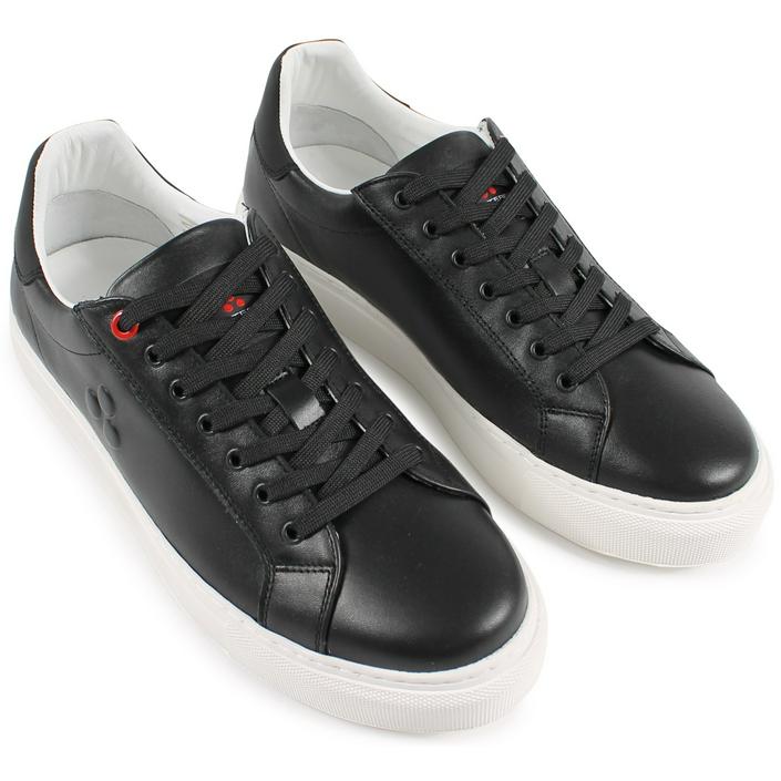 peuterey sneaker sneakers schoen veterschoen helice tennis leer leather, zwart black dark donker nero 