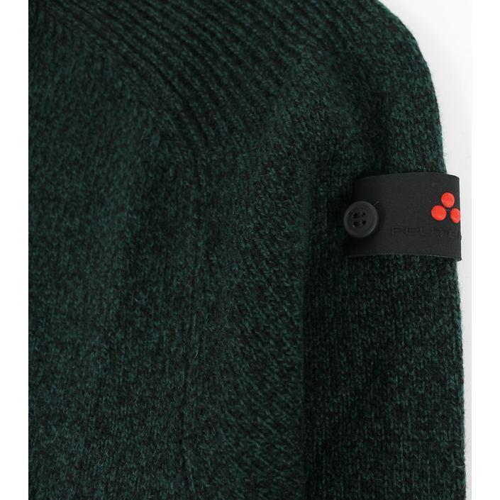 peuterey trui jumper half zip halfzip knitwear braile label patch zipper sweatshirt, groen green donkergroen donker dark legergroen army 