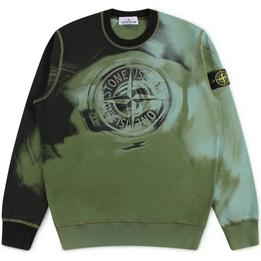 Overview image: STONE ISLAND Sweater met Motion Saturation print, groen