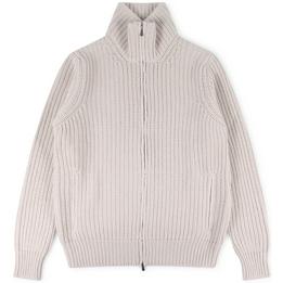 trussini cardigan jumper knitwear vest wol cashmere beige - tijssen mode