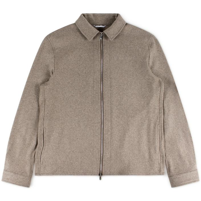 marco pescarolo overshirt avi shirt jacket flanel wol wool, beige sand taupe bruin brown light licht lichtbruin