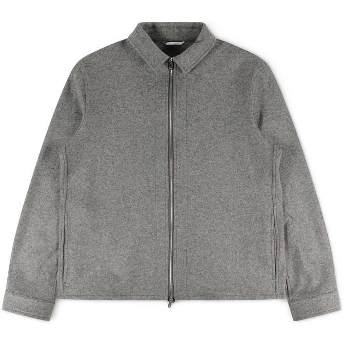 marco pescarolo overshirt avi shirt jacket flanel wol wool, grijs grey lichtgrijs licht light 