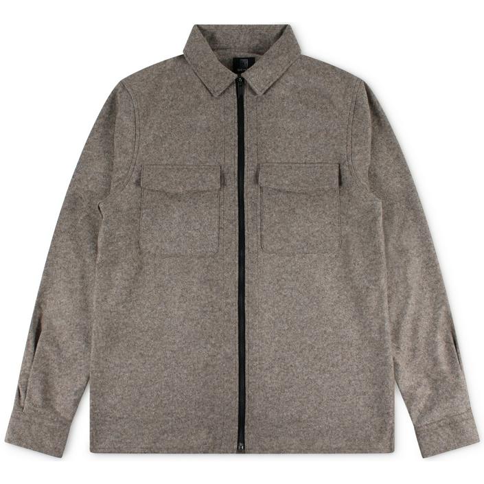 genti overshirt shirt jasje jas jacket rits zipper zip, beige sand licht light lichtbruin bruin brown taupe