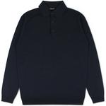 Product Color: TRUSSINI Poloshirt van dunne wol kwaliteit, donkerblauw