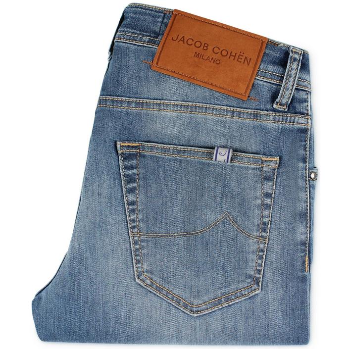 jacob cohen stonewashed jeans spijkerbroek nick slim - tijssen mode
