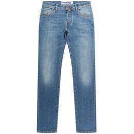 jacob cohen stonewashed jeans nick slim spijkerbroek - tijssen mode