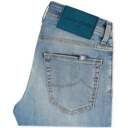 Overview image: JACOB COHËN  Jeans Nick Slim met petrol label en stonewashed look