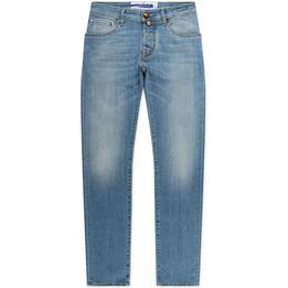 jacob cohen stonewashed jeans petrol spijkerbroek - tijssen mode